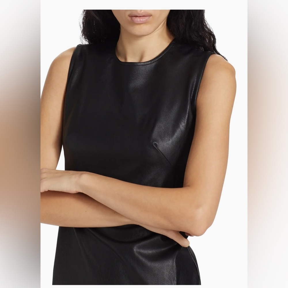 SPANX Black Faux Leather Sheath Dress 
Size M original Price $228 - Picture 5 of 17